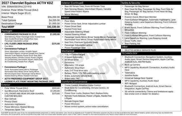 2027 Chevrolet Equinox ACTIV