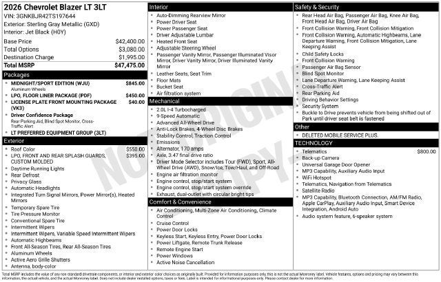 2026 Chevrolet Blazer 3LT
