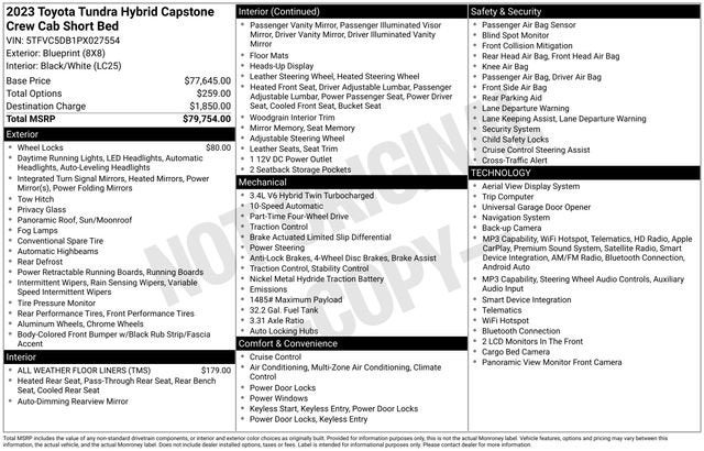 2023 Toyota Tundra 4WD Capstone Hybrid