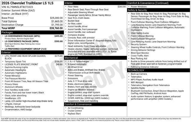 2026 Chevrolet Trailblazer LS - Photo 33