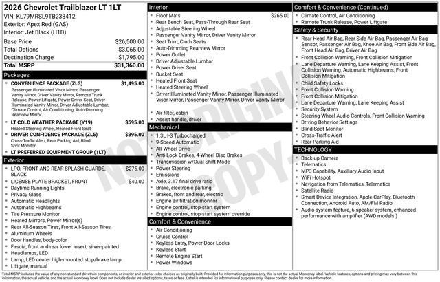 2026 Chevrolet Trailblazer LT