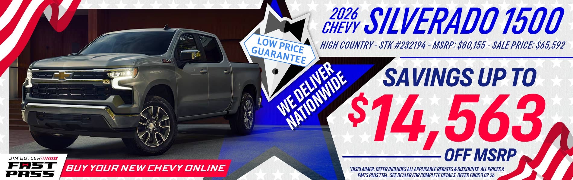 2026 Chevy Silverado 1500 - Savings Up To $14,563 Off MSRP