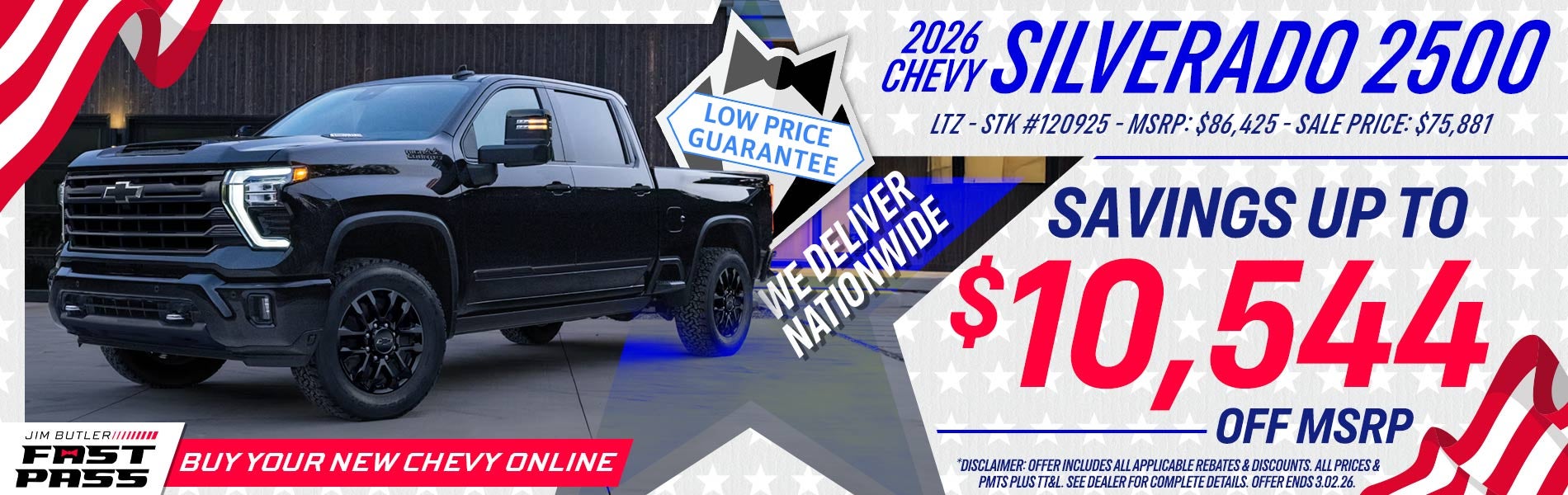 2026 Chevy Silverado 2500 - Savings Up To $10,544 Off MSRP