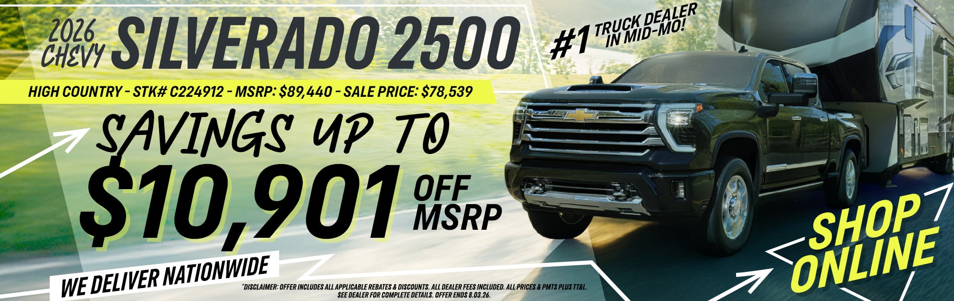 2026 Chevy Silverado 2500 - Savings Up To $10,901 Off MSRP
