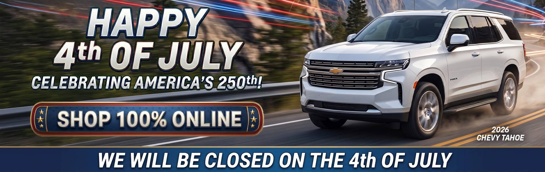 Happy 4th of July! We will be closed on 7/4!