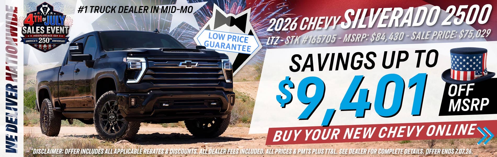 2026 Chevy Silverado 2500 - Savings Up To $9,401 Off MSRP