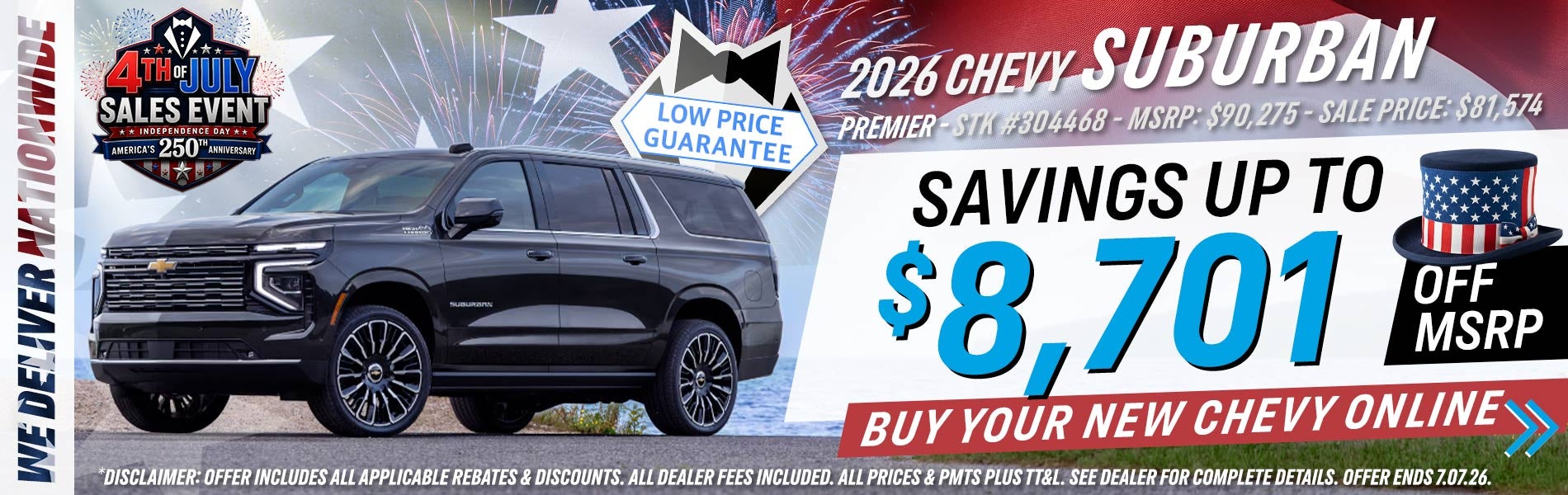 2025 Chevy Suburban - Savings Up To $8,701 Off MSRP
