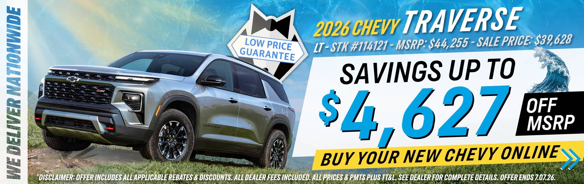 2026 Chevy Traverse - Savings Up To $4,627 Off MSRP