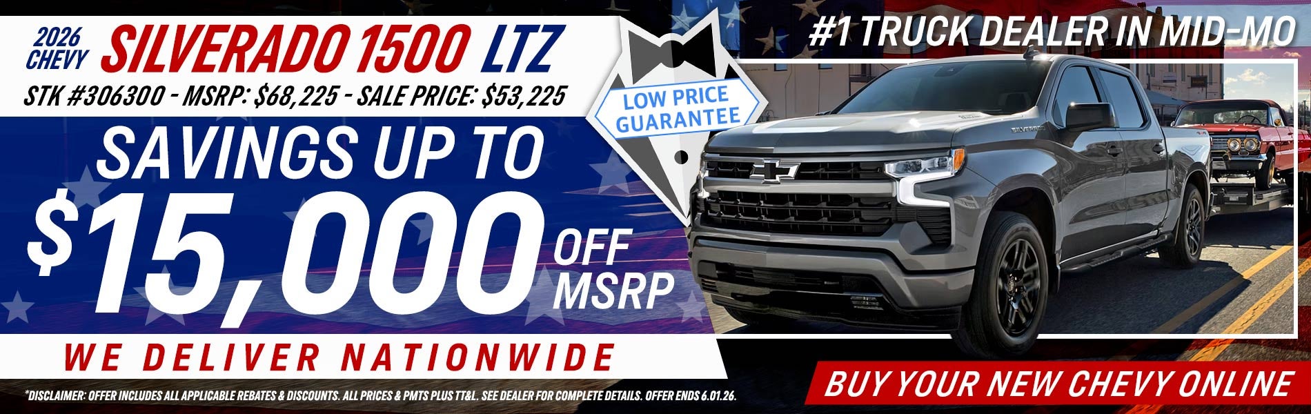 2026 Chevy Silverado 1500 - Savings Up To $15,000 Off MSRP