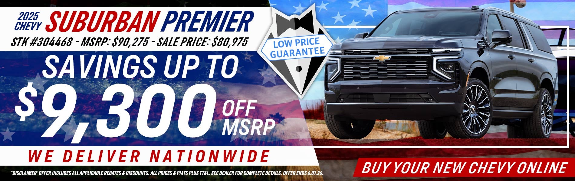2025 Chevy Suburban - Savings Up To $9,300 Off MSRP