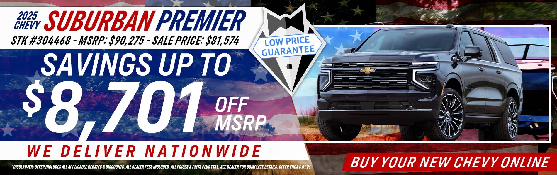 2026 Chevy Suburban - Savings Up To $8,701 Off MSRP