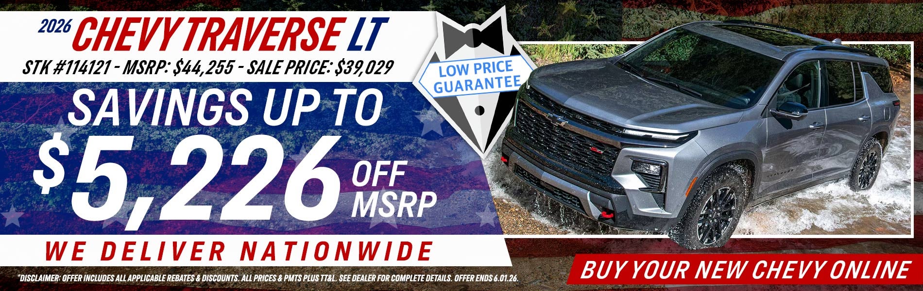 2026 Chevy Traverse - Savings Up To $5,226 Off MSRP