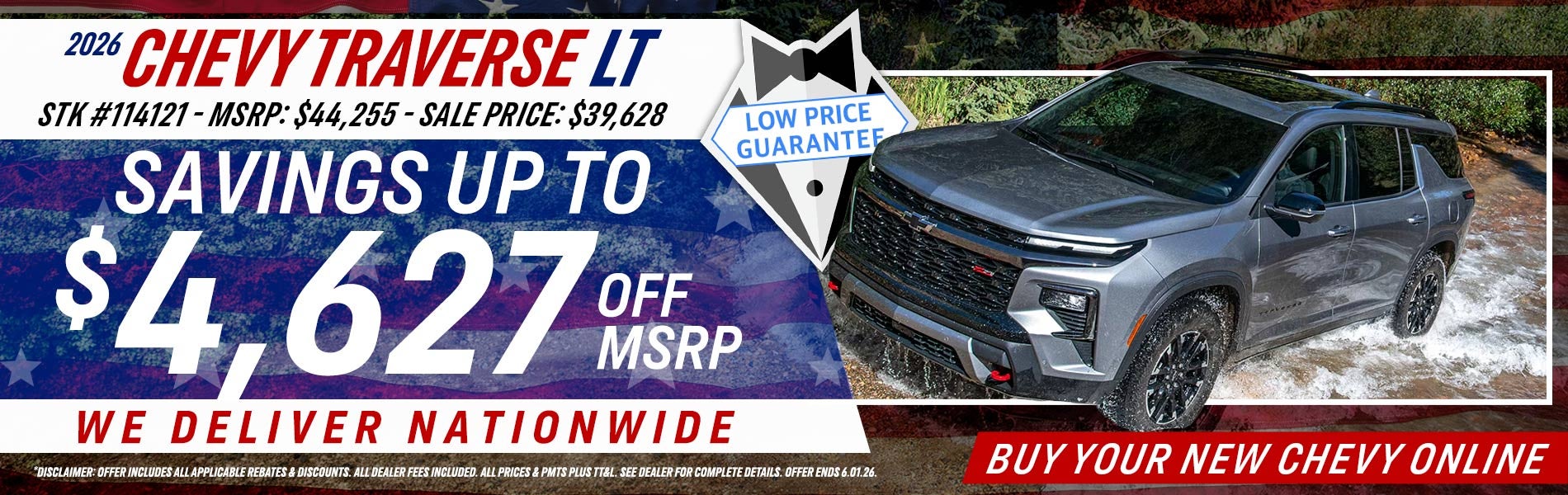 2026 Chevy Traverse - Savings Up To $4,627 Off MSRP