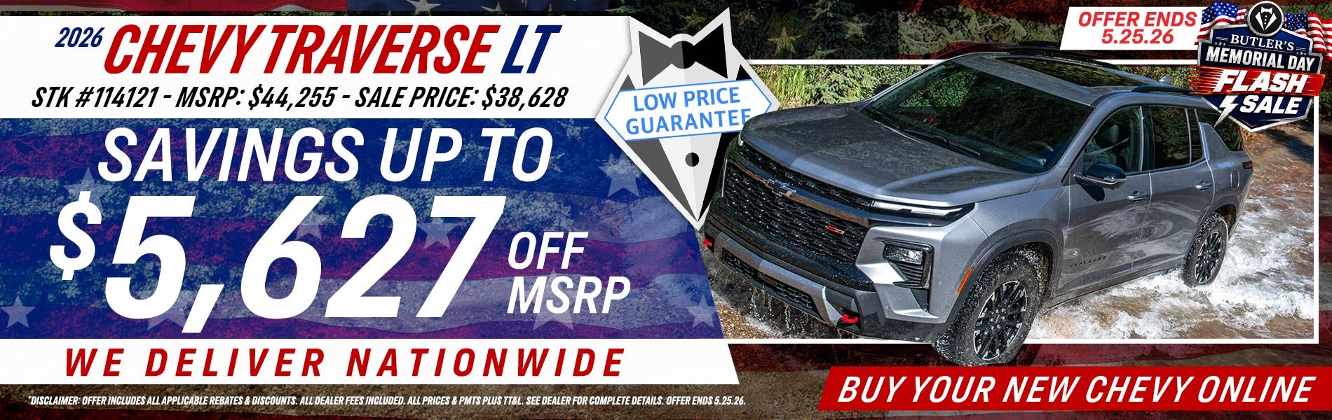 2026 Chevy Traverse - Savings Up To $5,627 Off MSRP