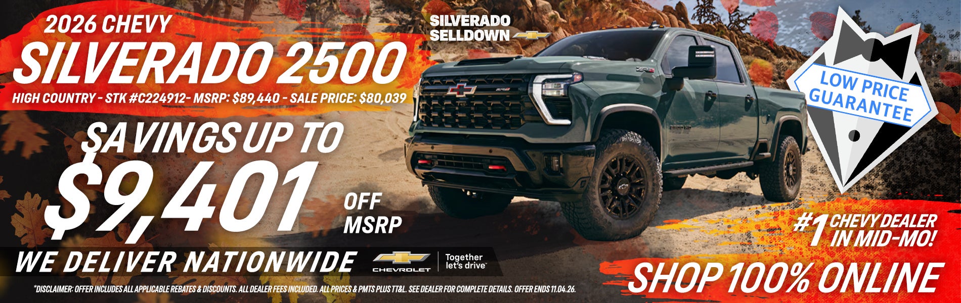 2026 Chevy Silverado 2500 - Savings Up To $9,401 Off MSRP