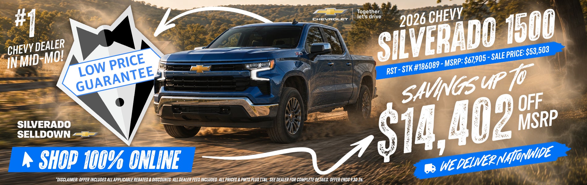 2026 Chevy Silverado 1500 - Savings Up To $14,402 Off MSRP