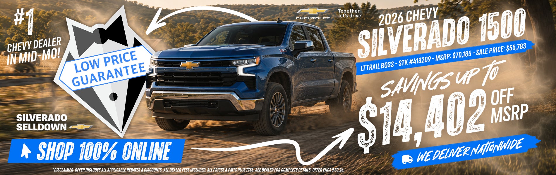 2026 Chevy Silverado 1500 - Savings Up To $14,402 Off MSRP