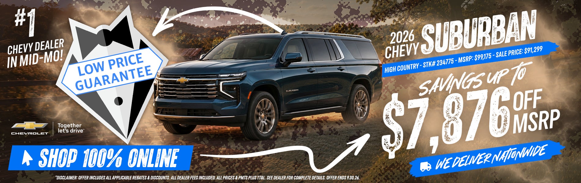 2026 Chevy Suburban - Savings Up To $7,876 Off MSRP