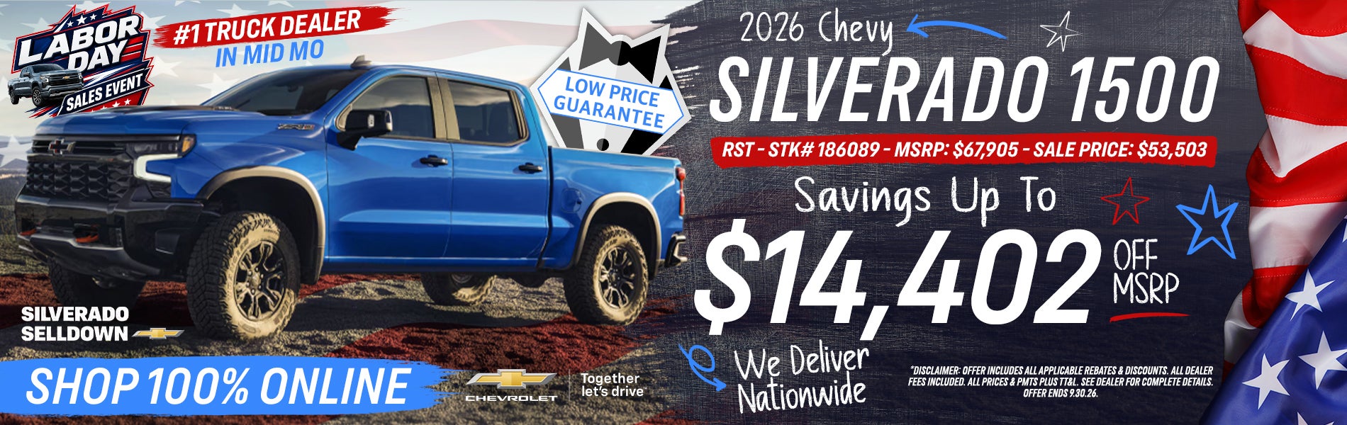 2026 Chevy Silverado 1500 - Savings Up To $14,402 Off MSRP