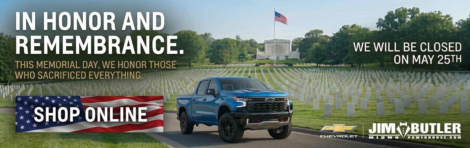 Happy Memorial Day! We will be closed on 5/25!