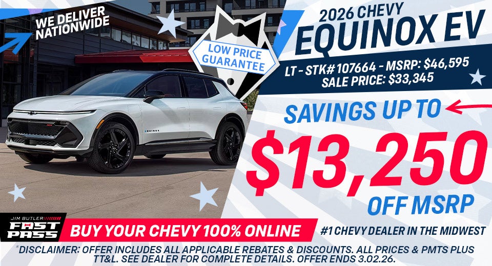 2026 Chevy Equinox EV LT - Savings Up To $13,250 Off MSRP