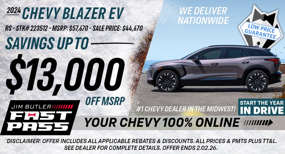 2024 Chevy Blazer EV RS - Savings Up To $13,000 Off MSRP