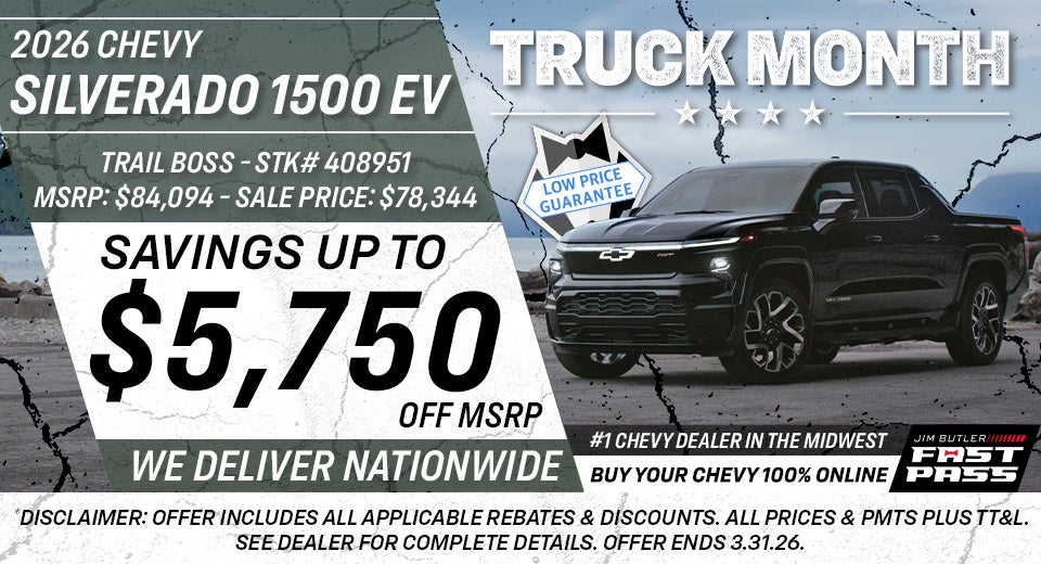 2026 Chevy Silverado EV - Savings Up To $5,750 Off MSRP